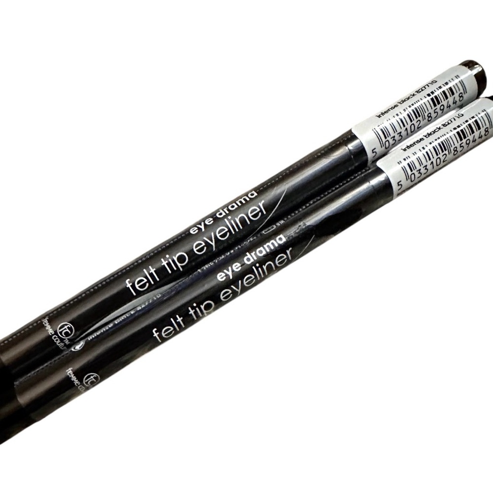 New 2 pack Femme couture eye drama felt tip eyeliner shade Intense Black; sealed